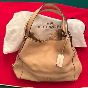 Coach handbag with 3 separate compartments, hand straps, coach tag & bag! (OLCC)